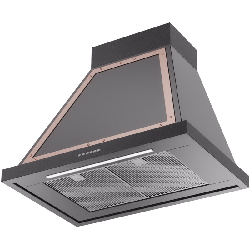ILVE Nostalgie II Noblesse 30 in Range Hood, Glossy Black/Copper