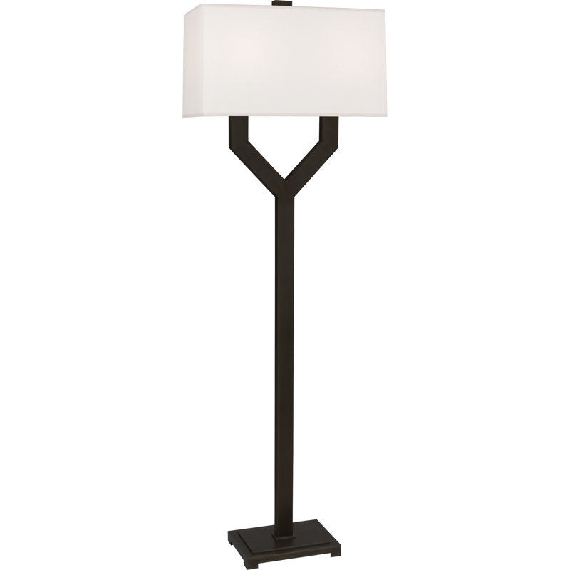 Valerie Floor Lamp, Deep Patina Bronze, White