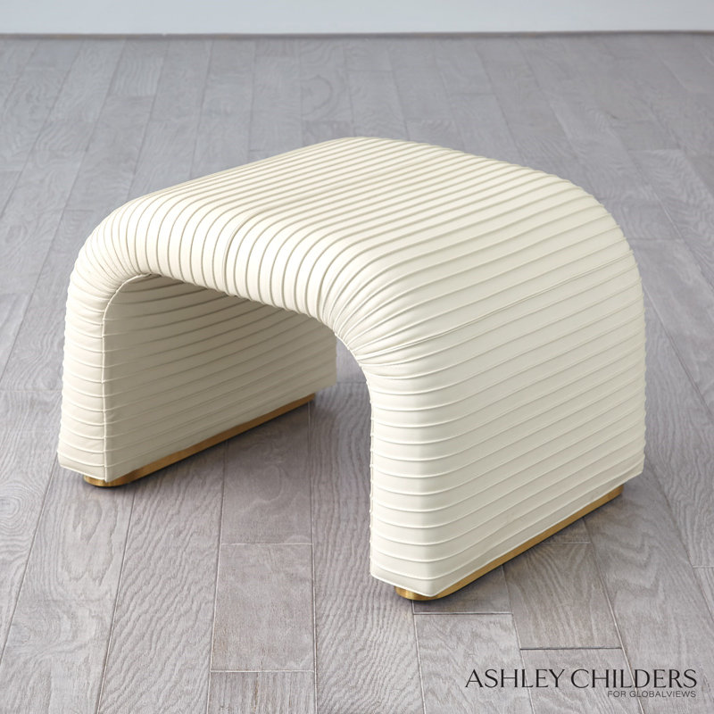 Delia Bar Stool-Antique Leather, White