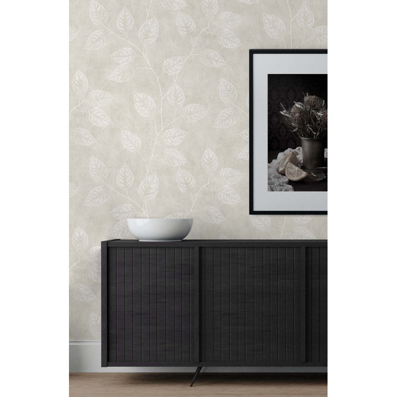 Rouleau de papier peint L 33 pi x l 20,9 po Branch Trail Silhouette, Lin brut