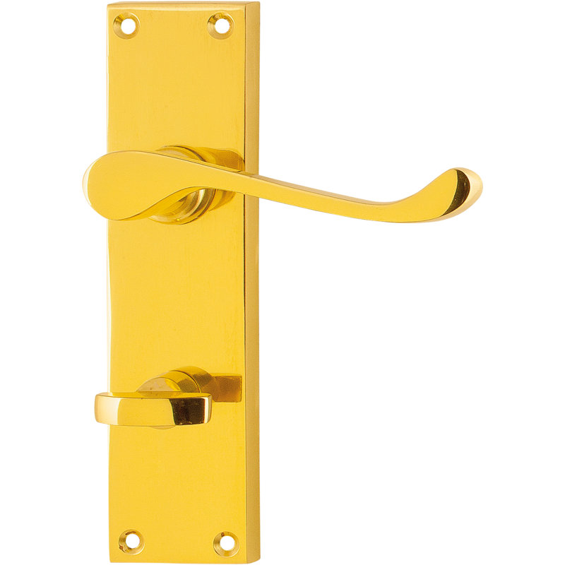 Amant Door Handle, Polished Brass