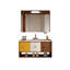 Ensemble de meuble-lavabo mural deux tons en bois massif avec miroir et lumière-1916935007