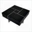 4-Way Extendable Black Coffee Table with 4 Hidden Compartments, Space-Saving Living Room Table-1333046492