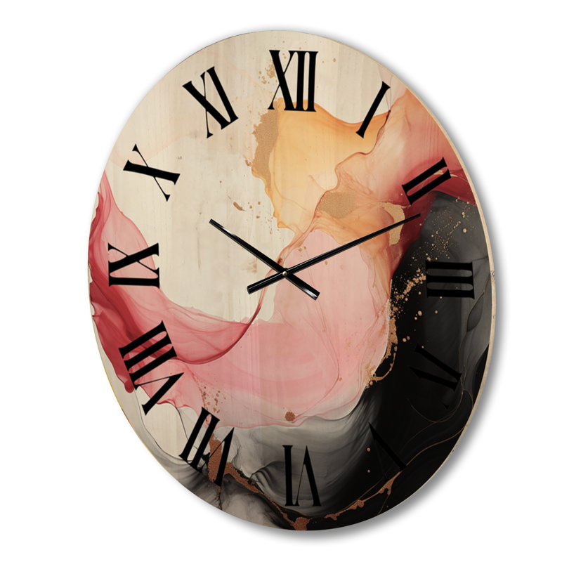 Horloge murale en bois massif Zenya, Moyenne