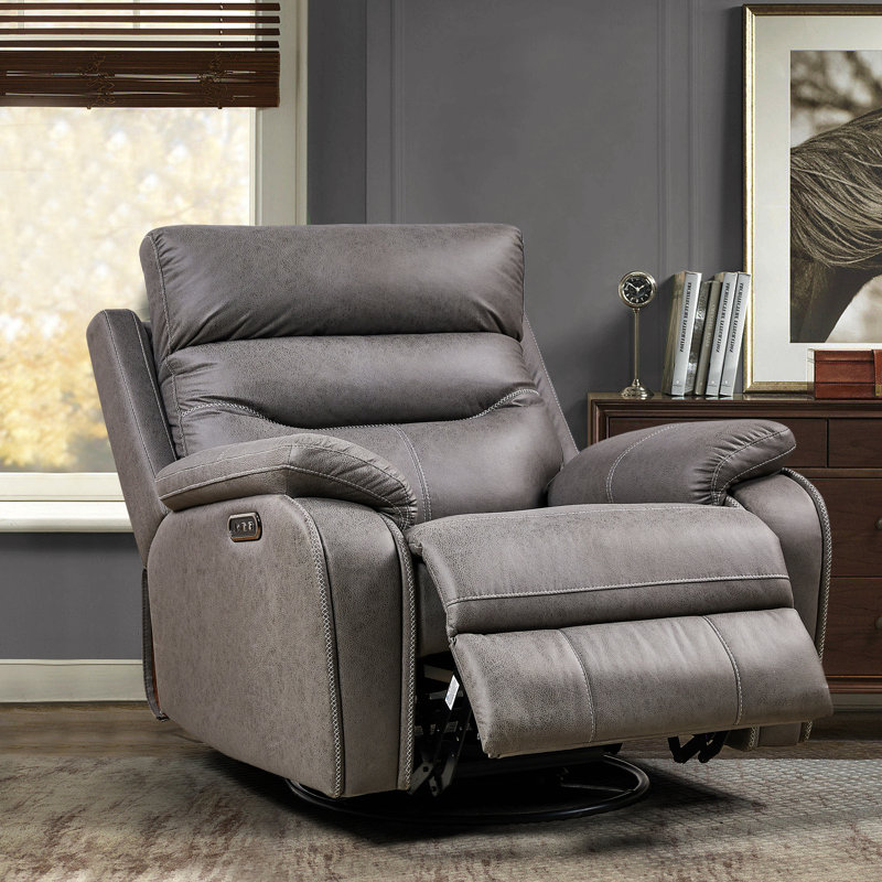 Swivel Recliner Chair, Gray