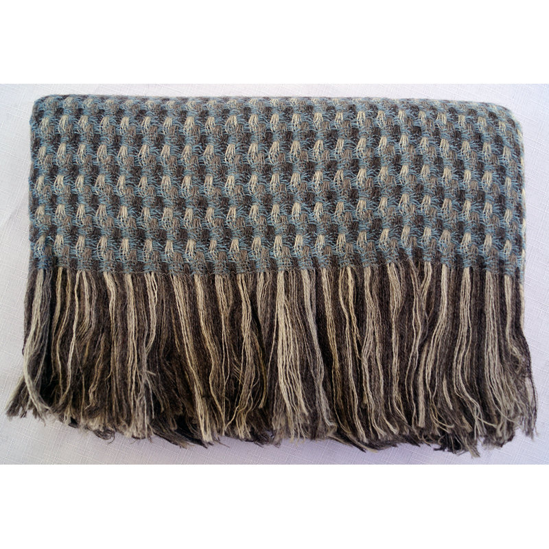 Hand Woven Throw Blanket, Blue