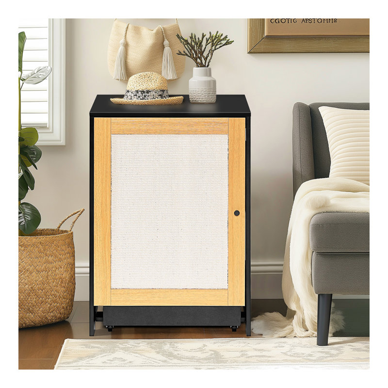 Enceinte de litière pour chat, toilette cachée pour chat, table de bout pour chat, litière avec porte en sisal