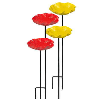 4 PCS Outside Flower Bird Baths