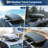 Black 11.5 Cubic Rooftop Cargo Box Carrier Dual-Side Opening Vehicle Hard-Shell Carriers Roof Mount Travel Luggage Storage