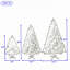 Ensemble de sapins de Noël artificiels argentés métallisés préilluminés, 3 sapins en PVC avec 11 modes d'éclairage et branches articulées.