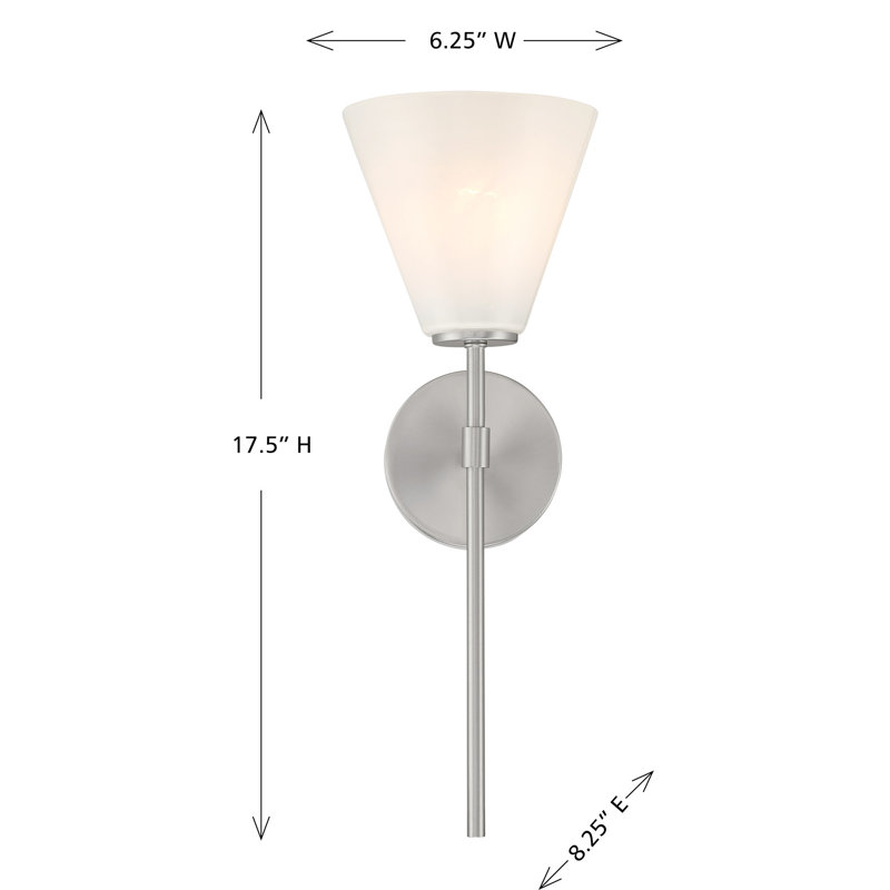 Blair 1-Light Wall Sconce in Polished Nickel, Polished Nickel