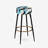 Black And Blue Zebra Stripes - Striped Bar Stools Set Of 2