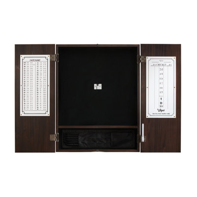 Viper Metropolitan Espresso Steel Tip Dartboard Cabinet