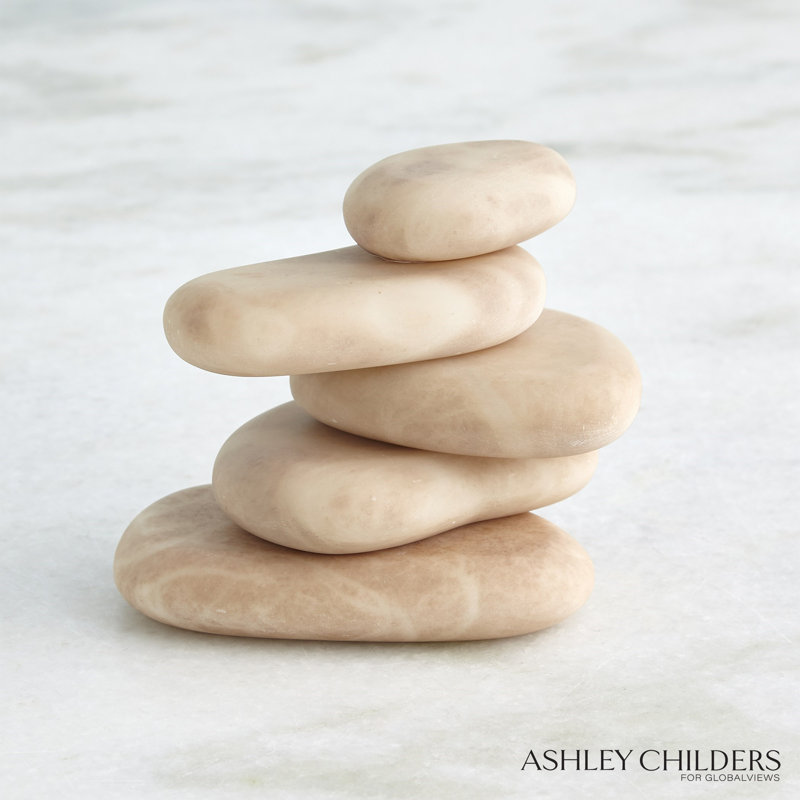 S/5 River Rocks, Beige