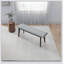 Banc rembourré en bois massif Carlos