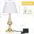 Ensemble de lampes de table de chevet dorées 18,7 po