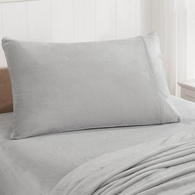 Ultra Soft Microplush Solid Fleece Sheet Set - Twin, Grey