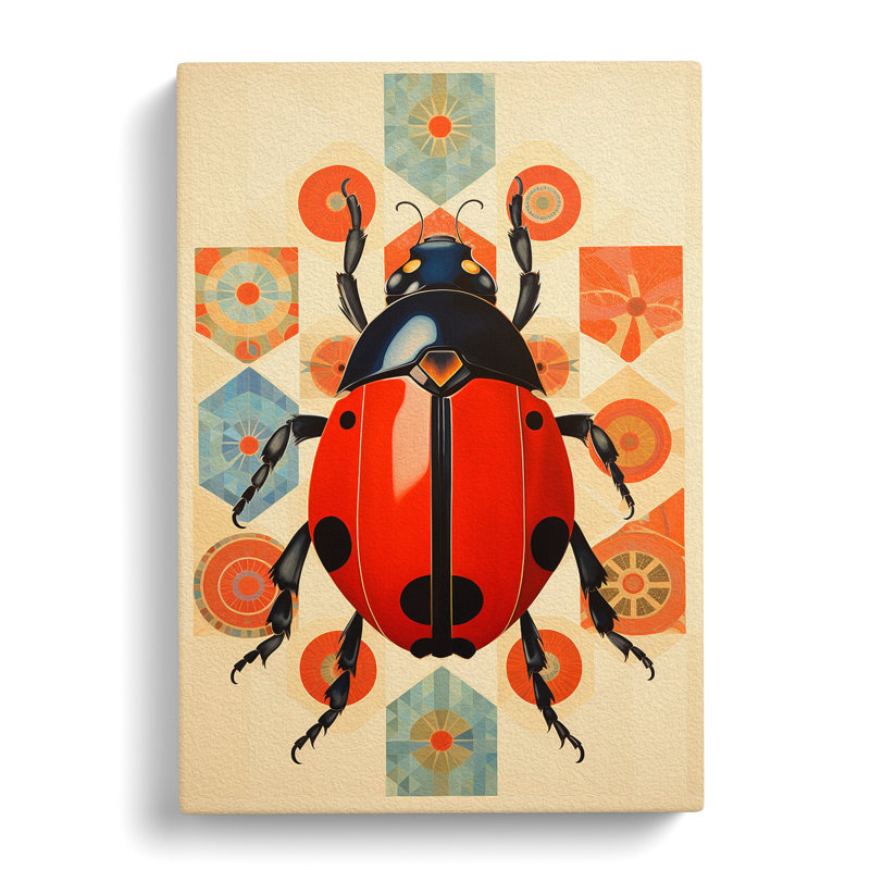 Ladybird Geometric - No Frame Print, 60cm H x 40cm W x 3cm D
