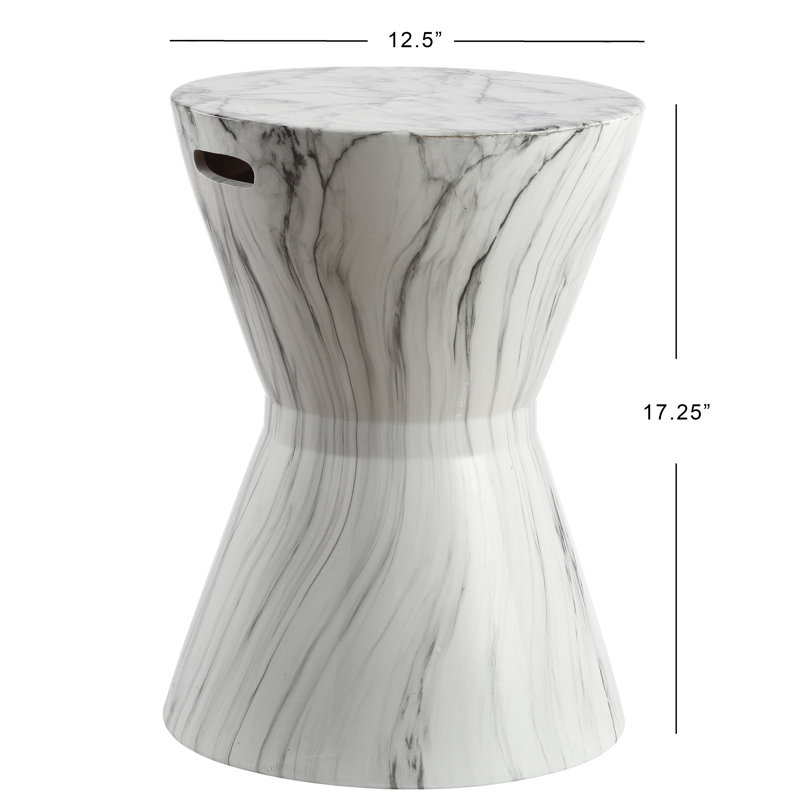 Tabouret de jardin tambour en céramique 17,25 po African Traditional