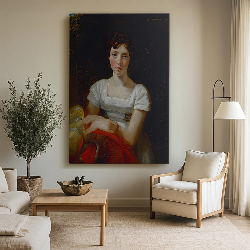 Portrait de Mary Freer - toile tendue par John Constable, 40 po x 60 po