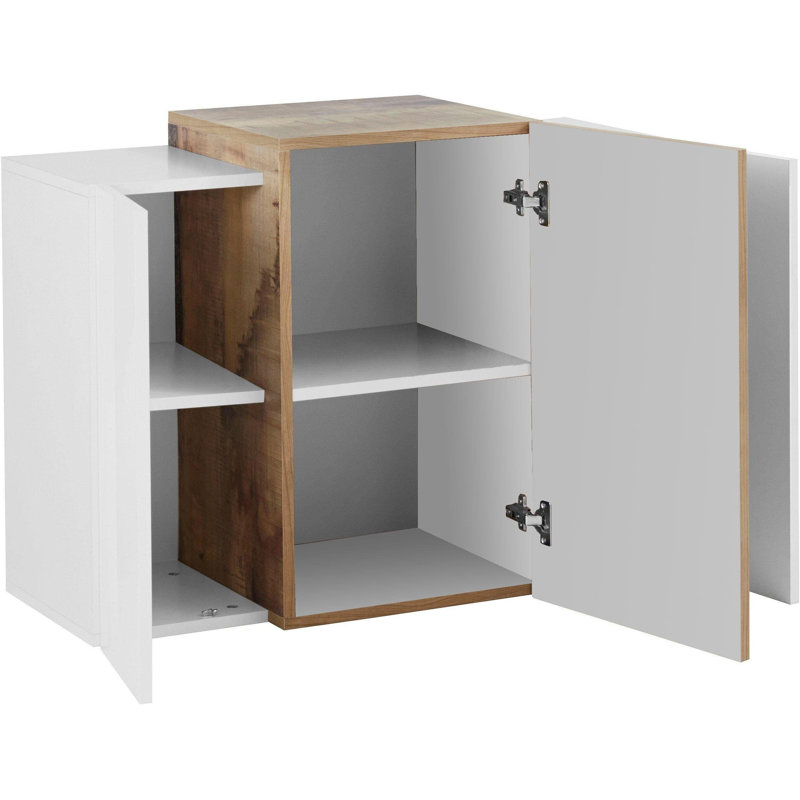 Jibberding Standard Wall Cabinet, White/Brown