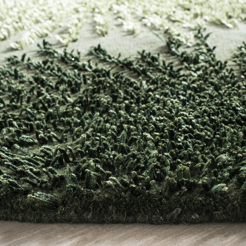 Amier Soho Hand Tufted Wool And Viscose Floral Rug, Runner 2'6" x 6'