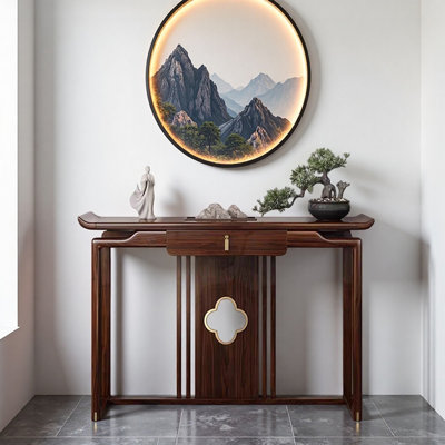 Nouvelle table d'entrée en bois massif de style chinois