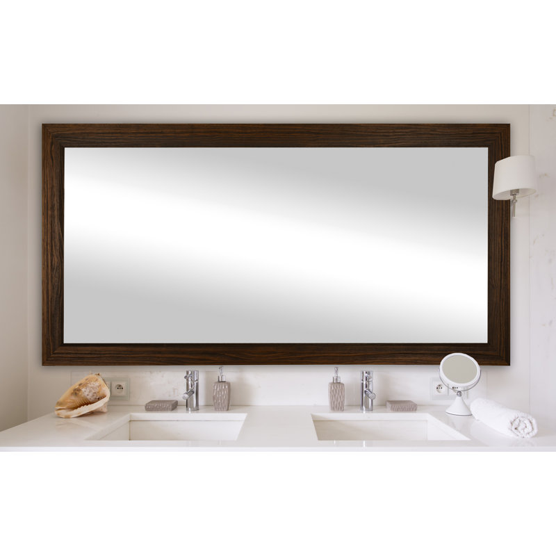 Miroir de salle de bain Dakston, 36,25 po x 49,75 po, Moka