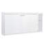 Lit simple blanc avec armoire à étagères avec bibliothèque - option de rangement stable et stable-295652960