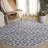 Natura 786 Hand Woven Denim/Salvage/Cotton Geometric Rug in Navy/Ivory-306991057