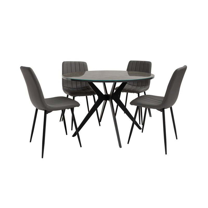 Renice Round Metal Base Dining Table