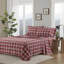 Tissu écossais rouge, drap complet 4 pièces, flanelle 100% coton, drap-housse doux au toucher, sans substances nocives, lavable à la machine-120252306-120252301
