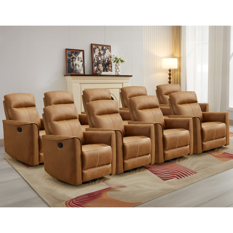 Ensemble de cinéma maison inclinable manuel oscillant de 31,5 po de largeur Tayani (ensemble de 9)