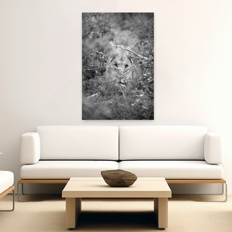 Art contemporain Portrait de lion contemporain élégant, H 60 po x l 40 po