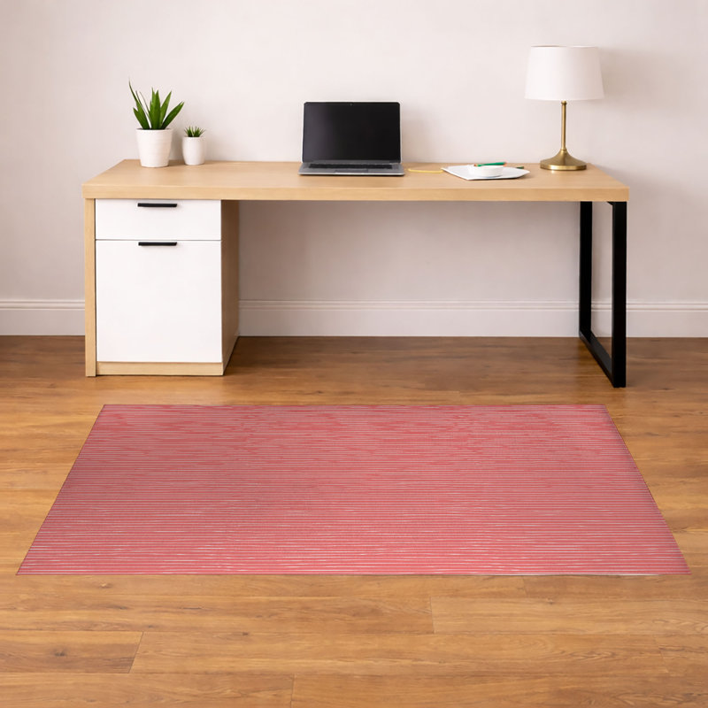 Tapis de bureau léger à lattes, L 84 po x P 60 po, Vieux rose