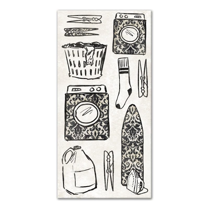 « lessive essentials », reproduction sur toile