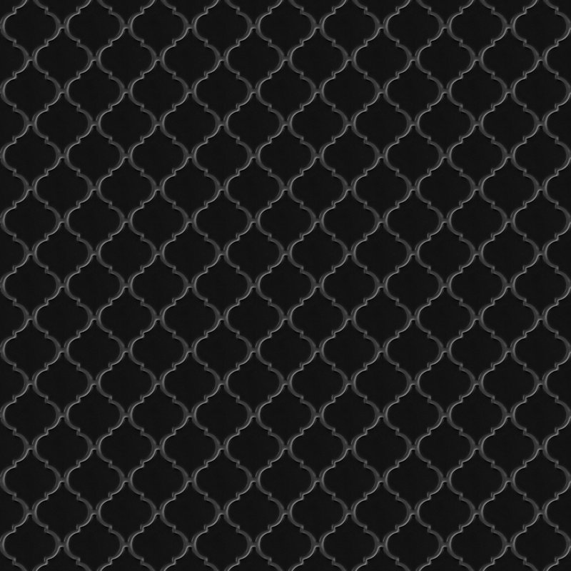 Hudson Tangier Matte Black 12-3/8" x 12-3/8" Porcelain Mosaic Floor and Wall Tile