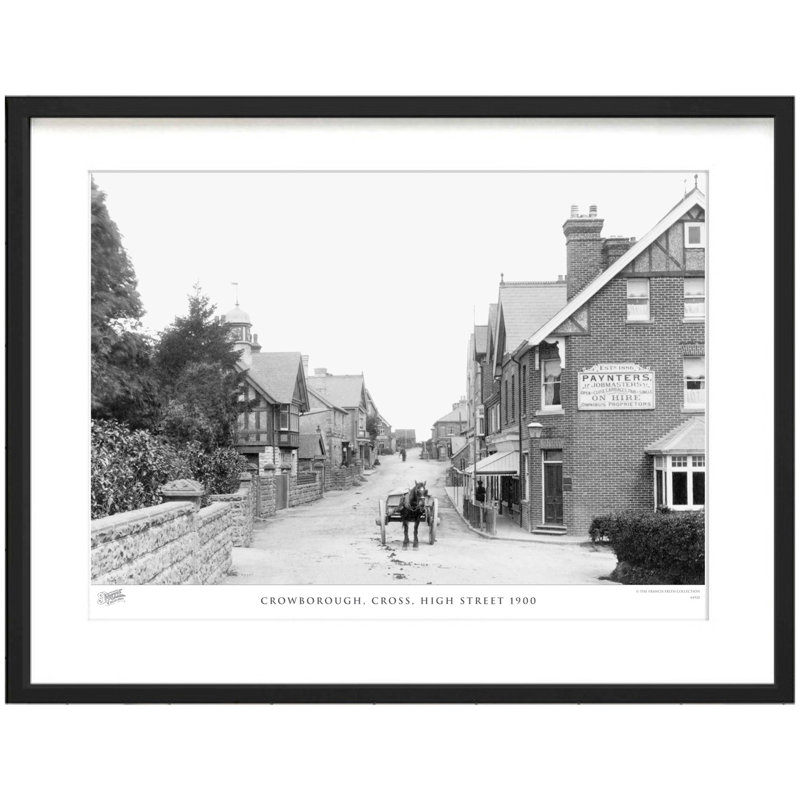 Crowborough, Cross, High Street 1900 by Francis Frith - Single Picture Frame Print, 40cm H x 50cm W x 2.3cm D