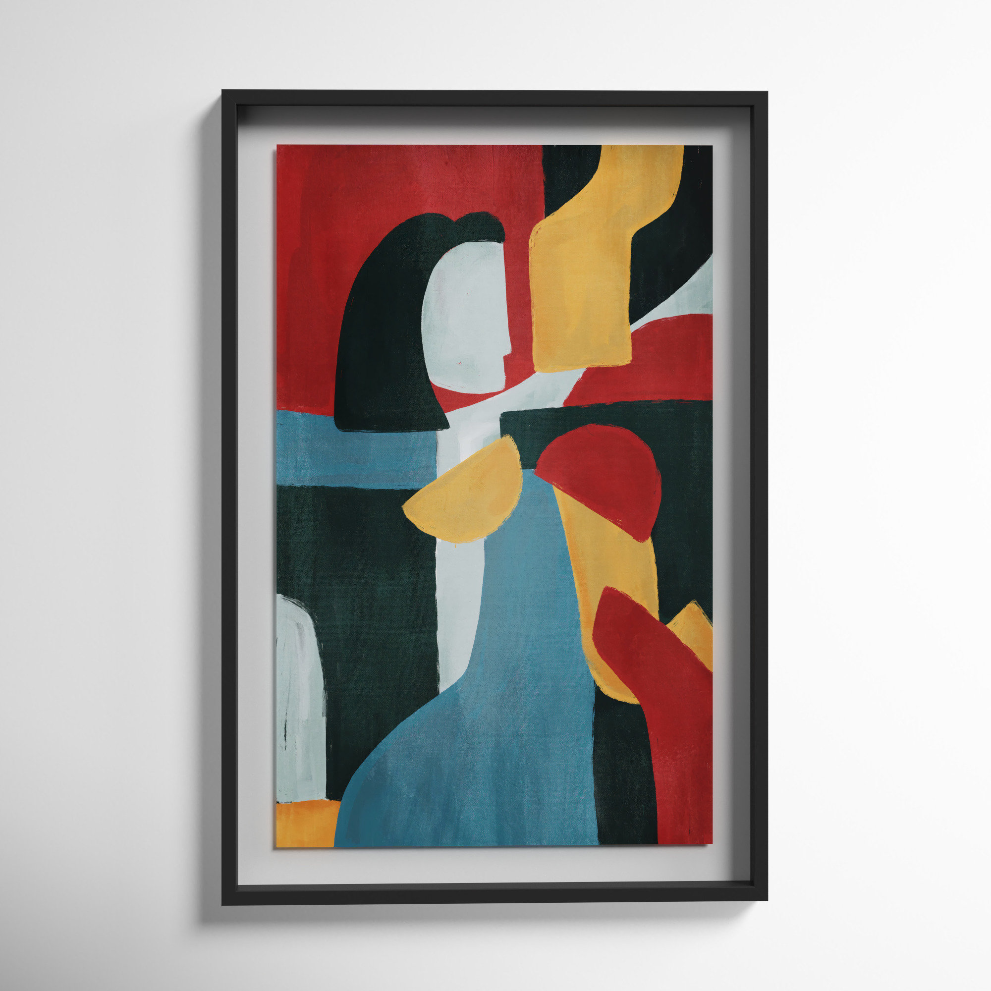 Joss & Main Colorful Abstract Couple Framed On Paper