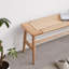 Banc de salle à manger en bois de chêne naturel tissé pour salle à manger, chambre à coucher et salon-855938828