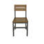 Chaise Parker - Siège et dossier en chêne chaud - Structure en acier anthracite-128497000