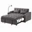 Canapé-lit en velours avec futon et causeuse