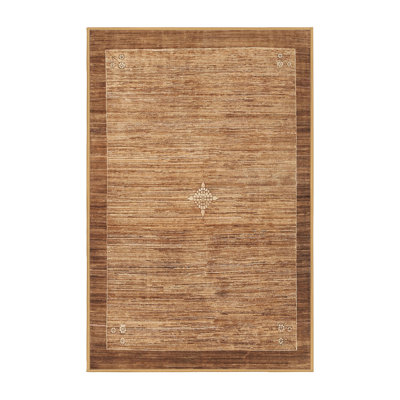 Tapis contemporain brun
