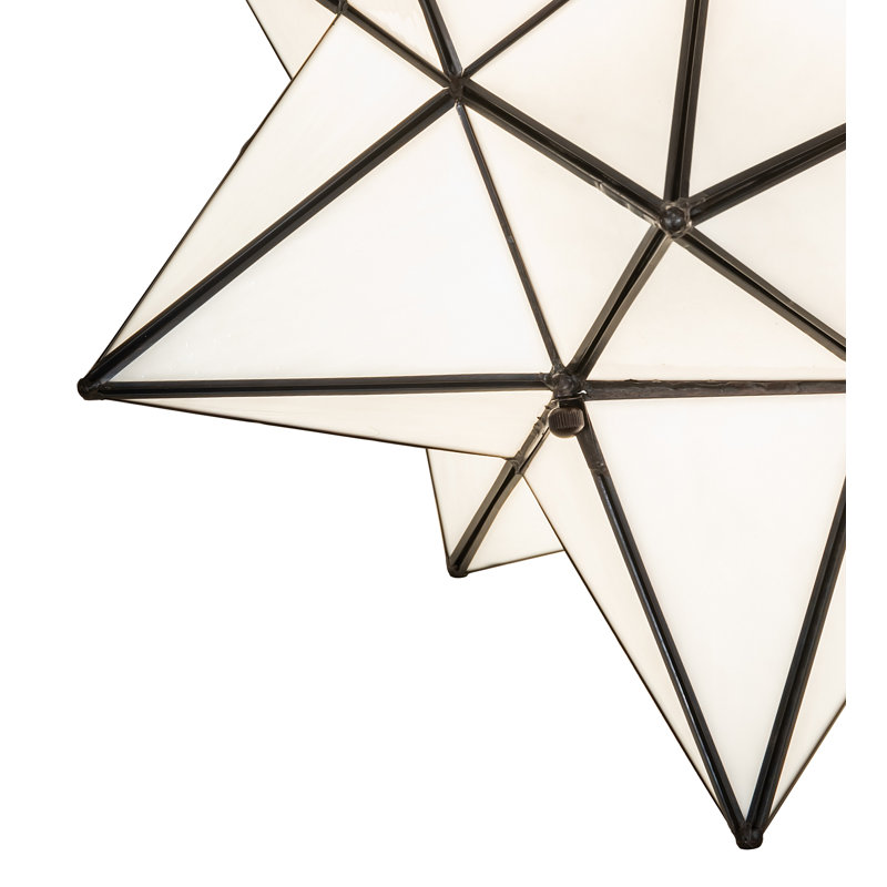 18" Wide Moravian Star Pendant, Cloud White, 25" H x 21" W x 21" D
