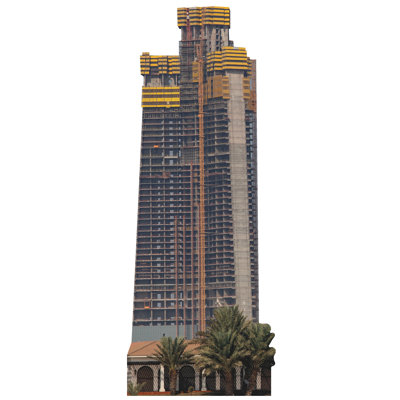 Jeddah Tower Saudi Arabia Current Construction Cardboard Cutout Standup