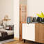 Paravent en bois massif l 55,2 po x H 65 po, aspect naturel, charnières en métal pour une manipulation pratique, rehausse la décoration intérieure 4 écrans d'intimité, H 65 po, couleur, simplicité et fonctionnement,