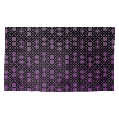 Tapis mauve/noir de treillis Avicia