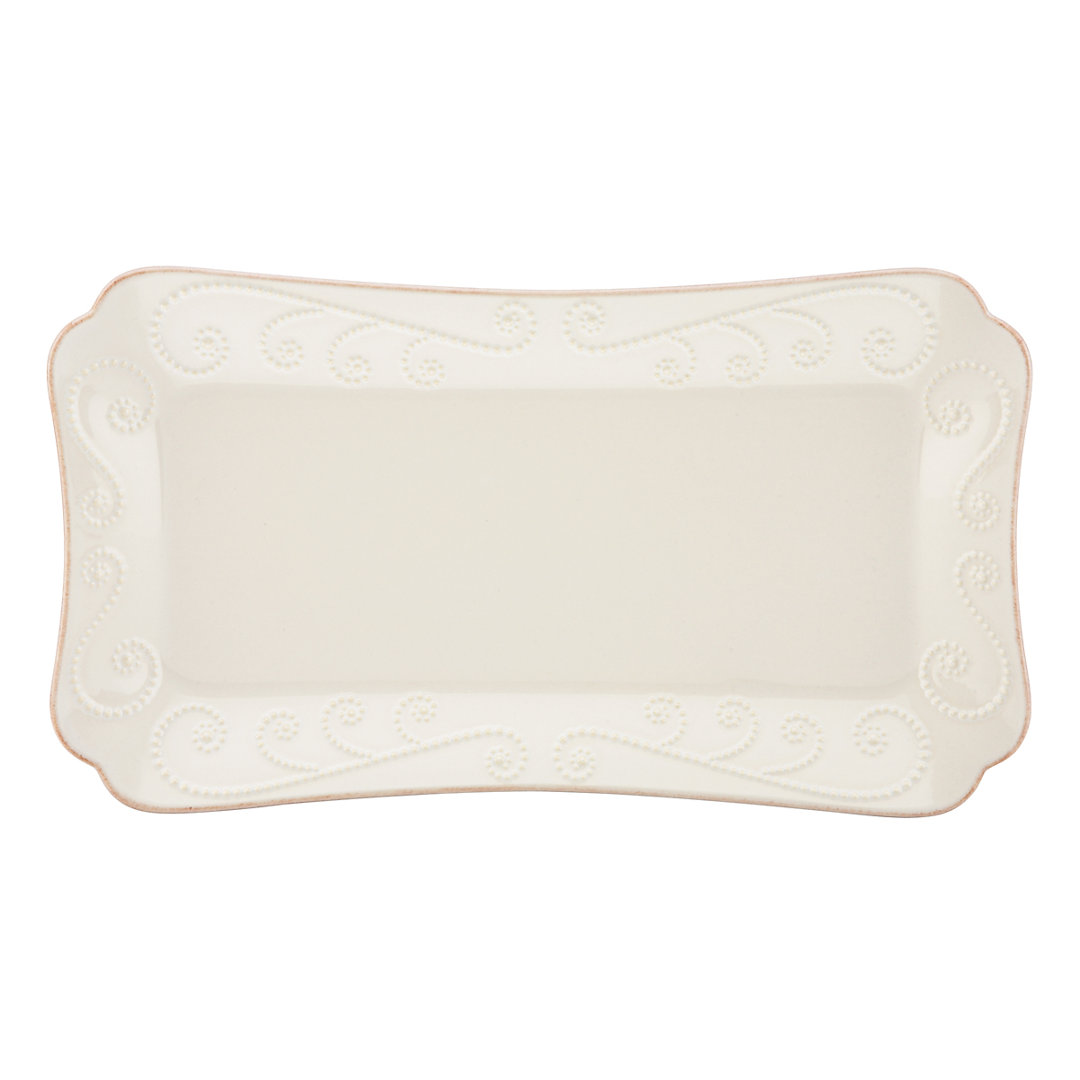 French Perle White Hors D' oeuvres Serving Tray Lenox