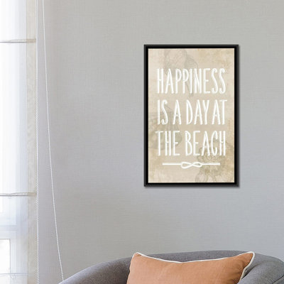 «Happiness Is a Day at The Beach», reproduction sur toile