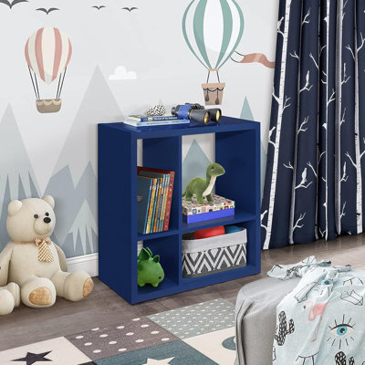 Naropa 4‑Cube Open Bookcase Toy and Storage Shelf Organizer Kids Playroom Bedroom Nursery Storage Unit Modern Horizontal Vertical Display Kids Room Fu by Isabelle & Max